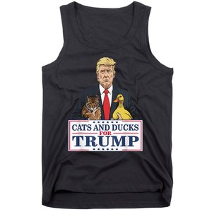 Cats And Ducks For Trump 2024 Kittens And Ducks For Trump Tank Top