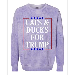 Cats And Ducks For Trump Kittens And Ducks For Trump 2024 Premium Colorblast Crewneck Sweatshirt