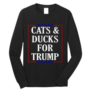 Cats And Ducks For Trump Kittens And Ducks For Trump 2024 Premium Long Sleeve Shirt