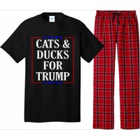 Cats And Ducks For Trump Kittens And Ducks For Trump 2024 Premium Pajama Set