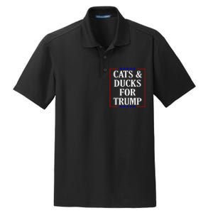 Cats And Ducks For Trump Kittens And Ducks For Trump 2024 Premium Dry Zone Grid Polo