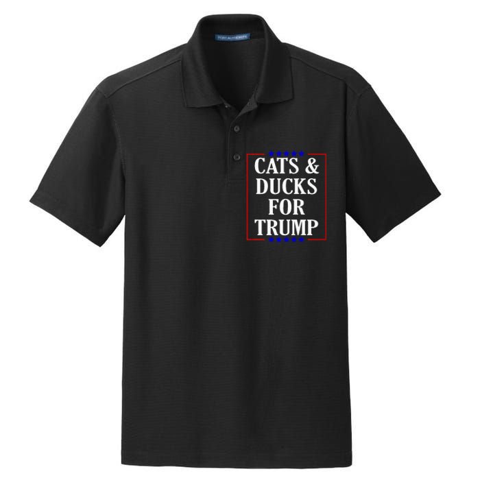 Cats And Ducks For Trump Kittens And Ducks For Trump 2024 Premium Dry Zone Grid Polo