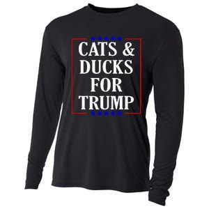 Cats And Ducks For Trump Kittens And Ducks For Trump 2024 Premium Cooling Performance Long Sleeve Crew