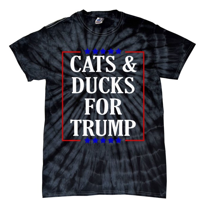 Cats And Ducks For Trump Kittens And Ducks For Trump 2024 Premium Tie-Dye T-Shirt