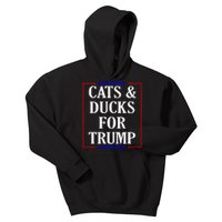 Cats And Ducks For Trump Kittens And Ducks For Trump 2024 Premium Kids Hoodie