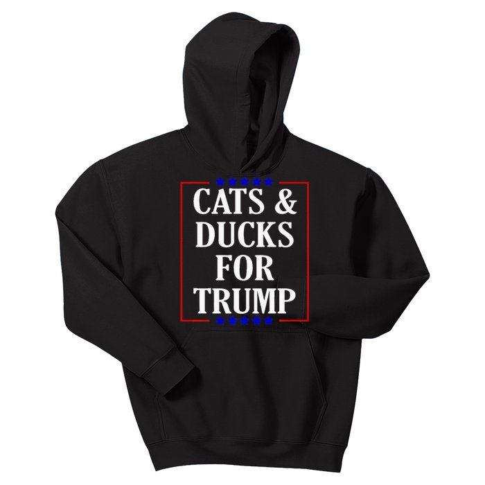 Cats And Ducks For Trump Kittens And Ducks For Trump 2024 Premium Kids Hoodie