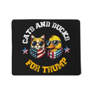 Cats And Ducks For Trump President 2024 Trump Vance 2024 Mousepad