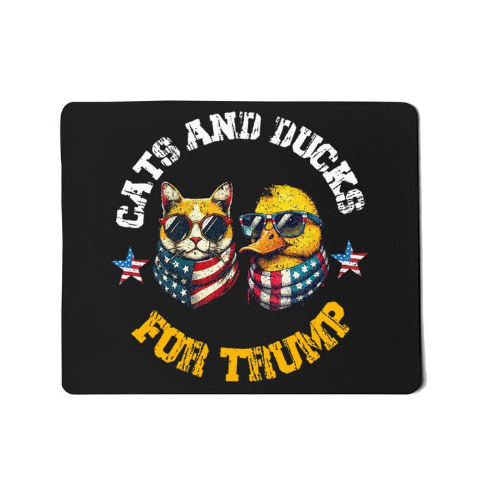 Cats And Ducks For Trump President 2024 Trump Vance 2024 Mousepad