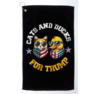 Cats And Ducks For Trump President 2024 Trump Vance 2024 Platinum Collection Golf Towel