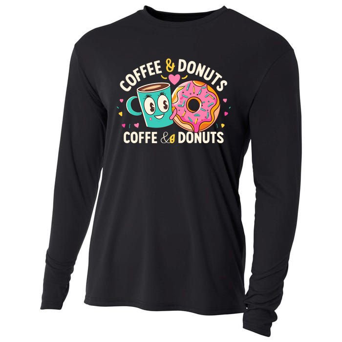 Coffee And Donuts Cooling Performance Long Sleeve Crew