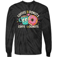 Coffee And Donuts Tie-Dye Long Sleeve Shirt