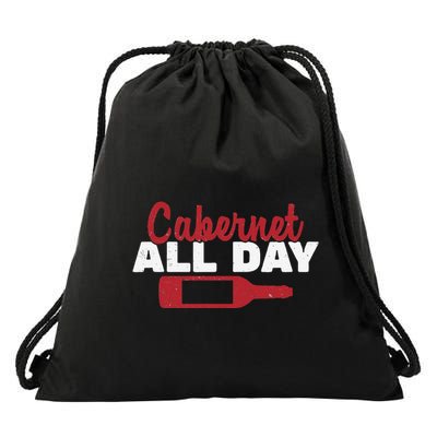 Cabernet All Day Awesome Winemaking Wine Enthusiasts Vintner Drawstring Bag
