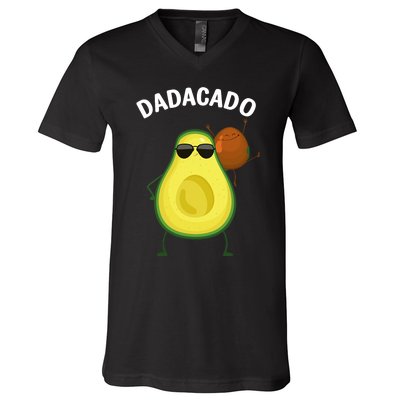 Cute Avocado Design For Dad Fruit Avocado Pear Lovers V-Neck T-Shirt