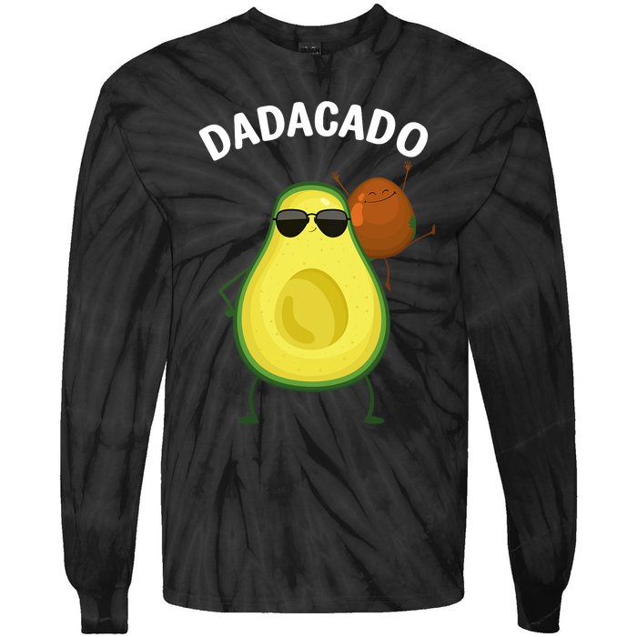 Cute Avocado Design For Dad Fruit Avocado Pear Lovers Tie-Dye Long Sleeve Shirt