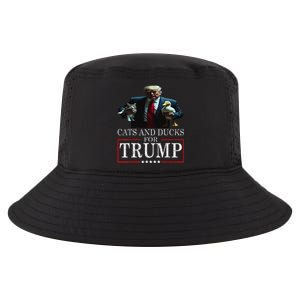 Cats And Ducks For Trump 2024 Kittens And Ducks Cool Comfort Performance Bucket Hat