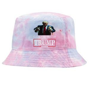 Cats And Ducks For Trump 2024 Kittens And Ducks Tie-Dyed Bucket Hat