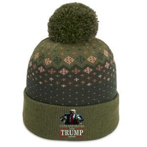 Cats And Ducks For Trump 2024 Kittens And Ducks The Baniff Cuffed Pom Beanie