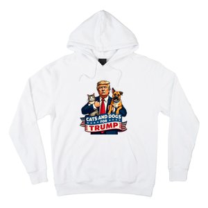 Cats And Dogs For Trump 2024 Kittens And Dogs For Trump Hoodie