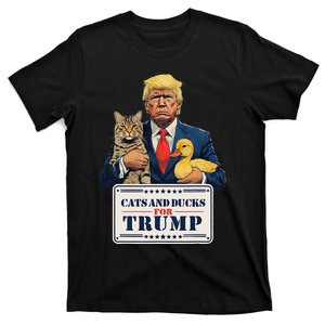 Cats And Ducks For Trump 2024 Kittens And Ducks T-Shirt