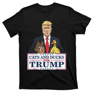 Cats And Ducks For Trump 2024 Kittens And Ducks T-Shirt