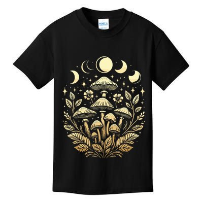 Cottagecore Aesthetic Dark Aesthetic Mushroom Kids T-Shirt