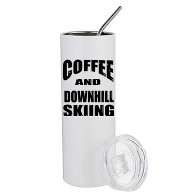 Coffee And Downhill Skiing / Downhill Skiers Design Gift Stainless Steel Tumbler