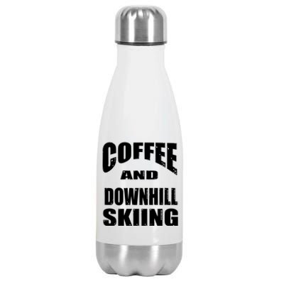 Coffee And Downhill Skiing / Downhill Skiers Design Gift Stainless Steel Insulated Water Bottle