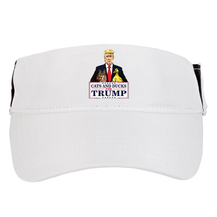 Cats And Ducks For Trump 2024 Kittens And Ducks For Trump Adult Drive Performance Visor