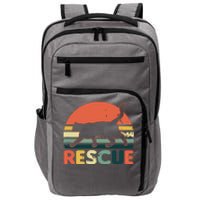 Cat Adoption Design Vintage Retro Sunset Rescue Gift Impact Tech Backpack