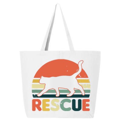 Cat Adoption Design Vintage Retro Sunset Rescue Gift 25L Jumbo Tote