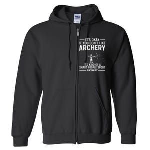 Cute Archery Design For   Archer Bow Archery Lover Full Zip Hoodie