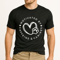 Coffee And Dog Lover Gift Motivated By Canines And Caffeine Performance Shirt