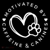 Coffee And Dog Lover Gift Motivated By Canines And Caffeine Tall T-Shirt