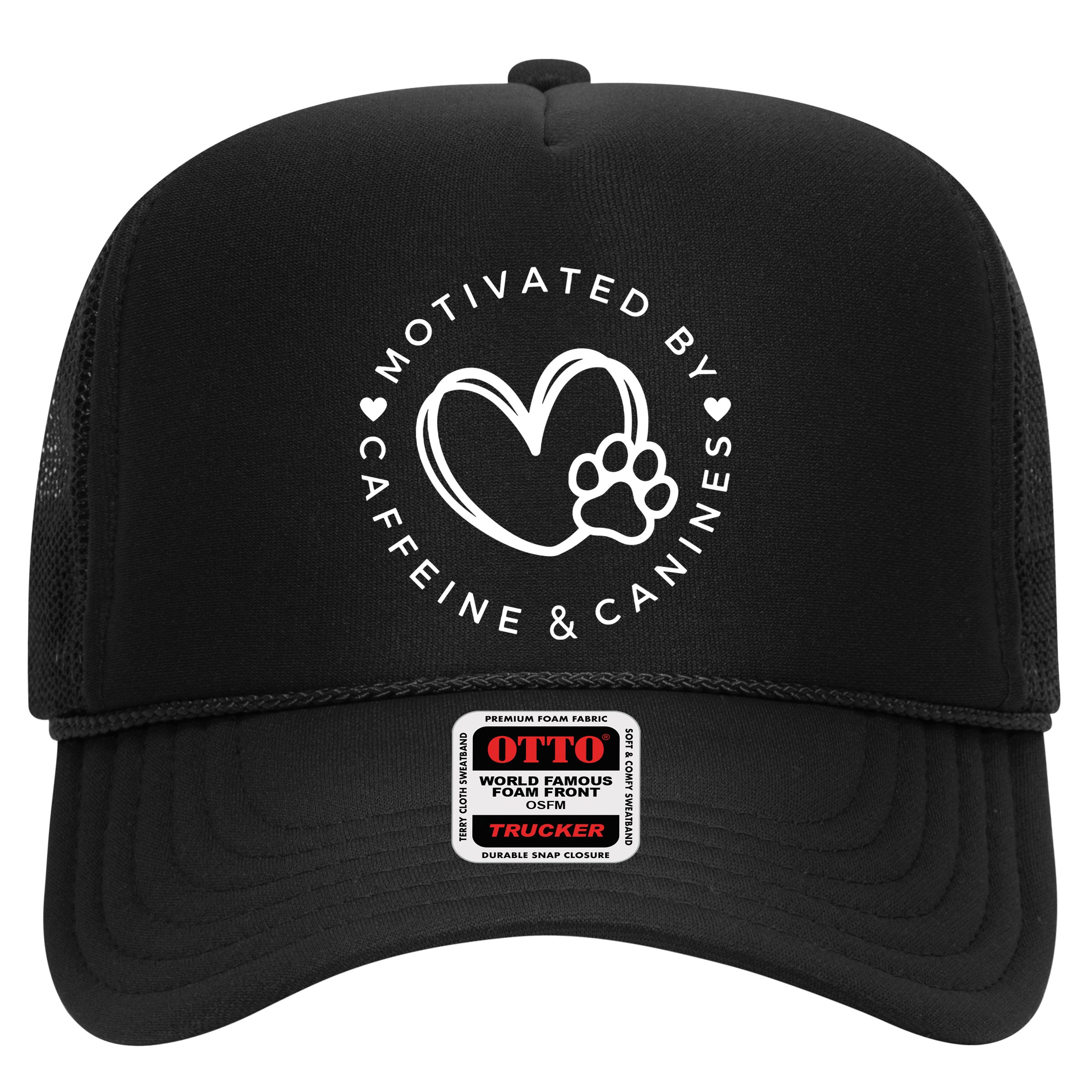 Coffee And Dog Lover Gift Motivated By Canines And Caffeine Hat