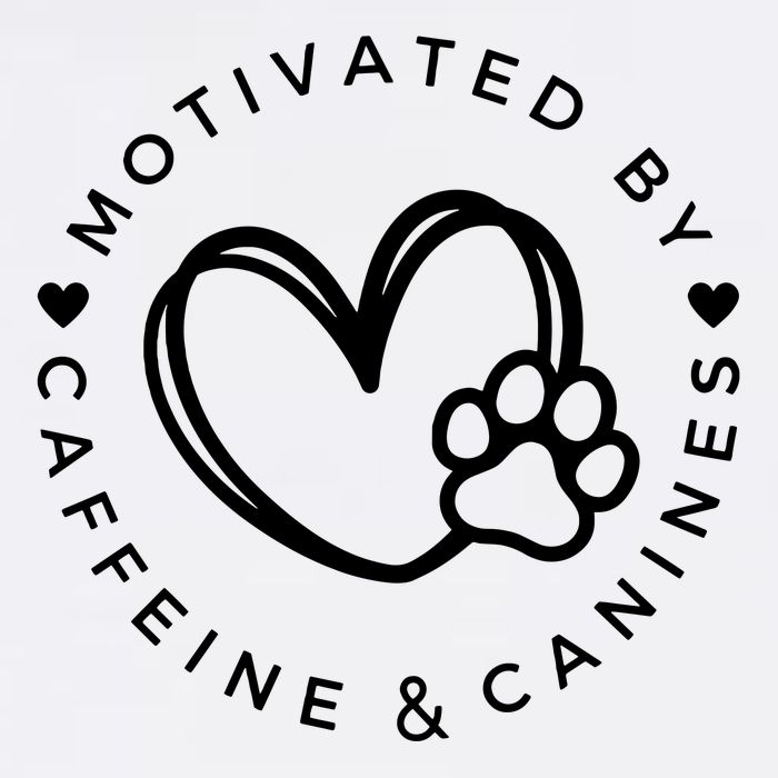 Coffee And Dog Lover Gift Motivated By Canines And Caffeine Garment-Dyed Sweatshirt