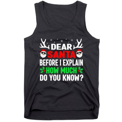 Christmas Adults Dear Santa I Can Explain Tank Top
