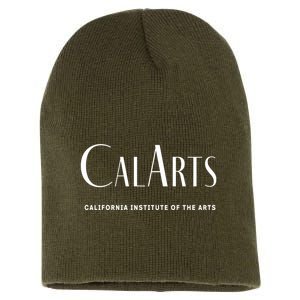 CalArts Art Deco Style College Short Acrylic Beanie