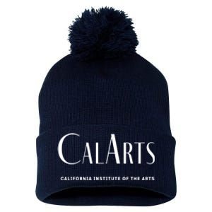 CalArts Art Deco Style College Pom Pom 12in Knit Beanie