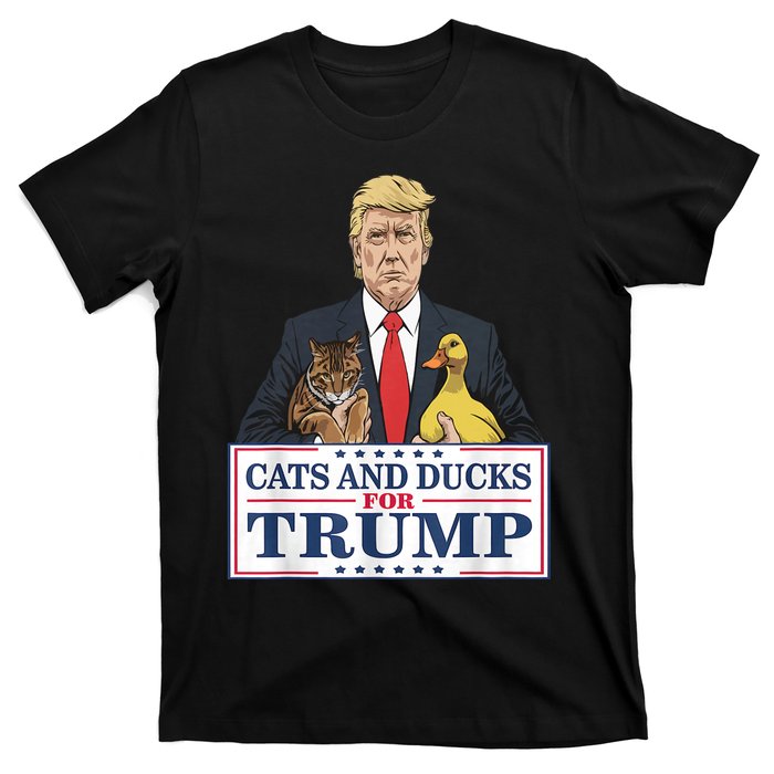 Cats And Ducks For Trump 2024 Kittens And Ducks For Trump T-Shirt