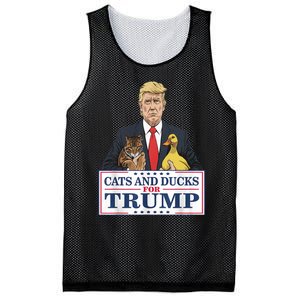 Cats And Ducks For Trump 2024 Kittens And Ducks For Trump Mesh Reversible Basketball Jersey Tank