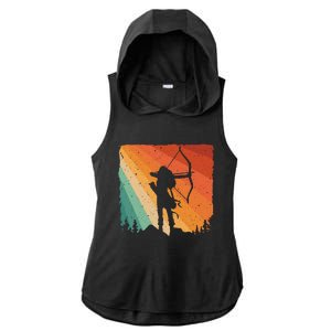 Cute Archery Design Archer Archery Lovers Ladies PosiCharge Tri-Blend Wicking Draft Hoodie Tank