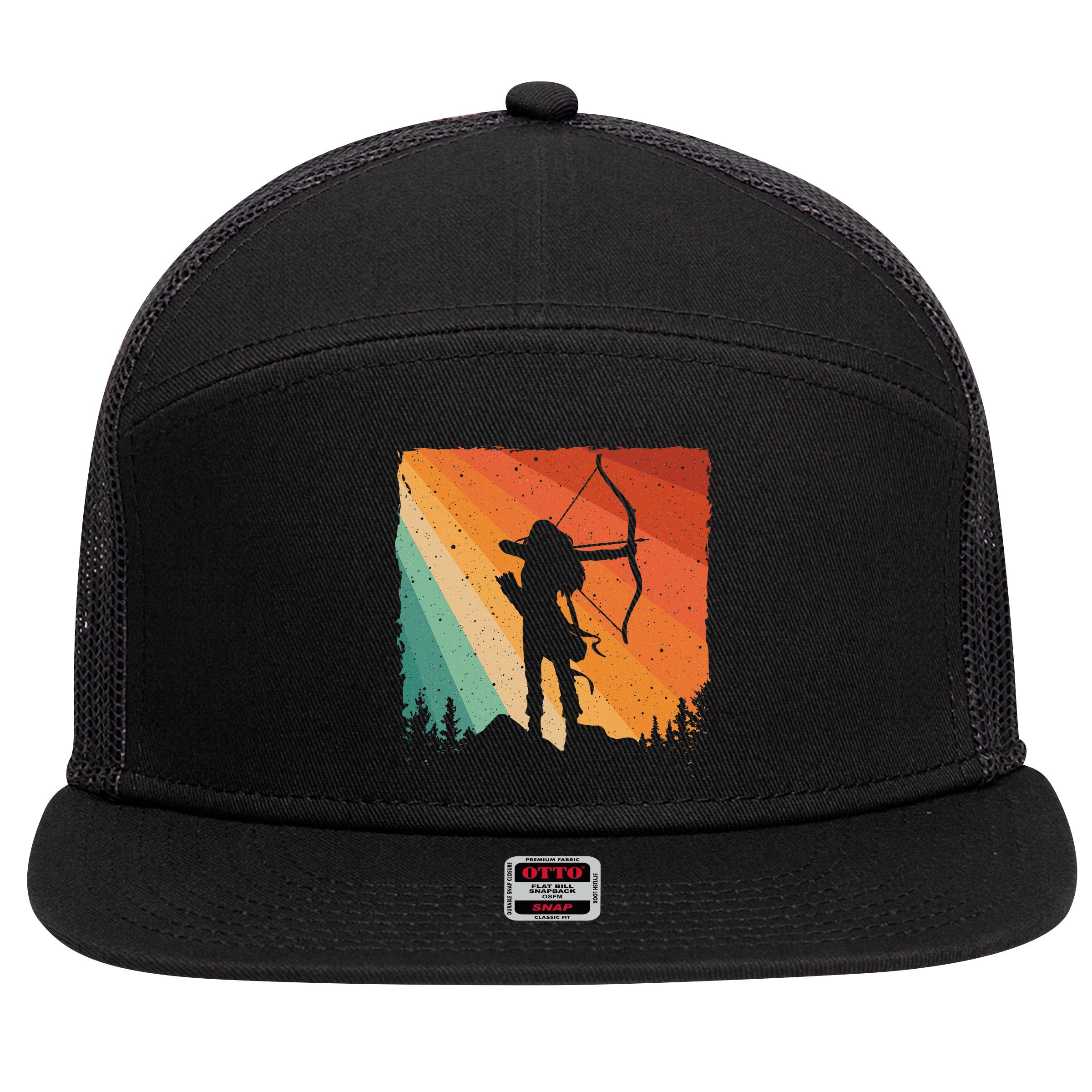 Cute Archery Design Archer Archery Lovers 7 Panel Mesh Trucker Snapback Hat