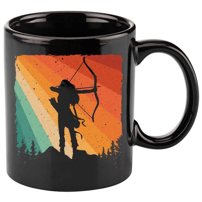 Cute Archery Design Archer Archery Lovers 11oz C Handle Ceramic Mug