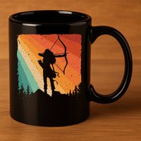 Cute Archery Design Archer Archery Lovers 11oz C Handle Ceramic Mug