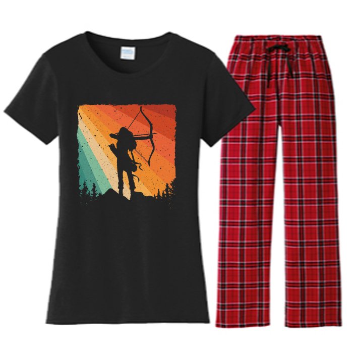 Cute Archery Design Archer Archery Lovers Women's Flannel Pajama Set