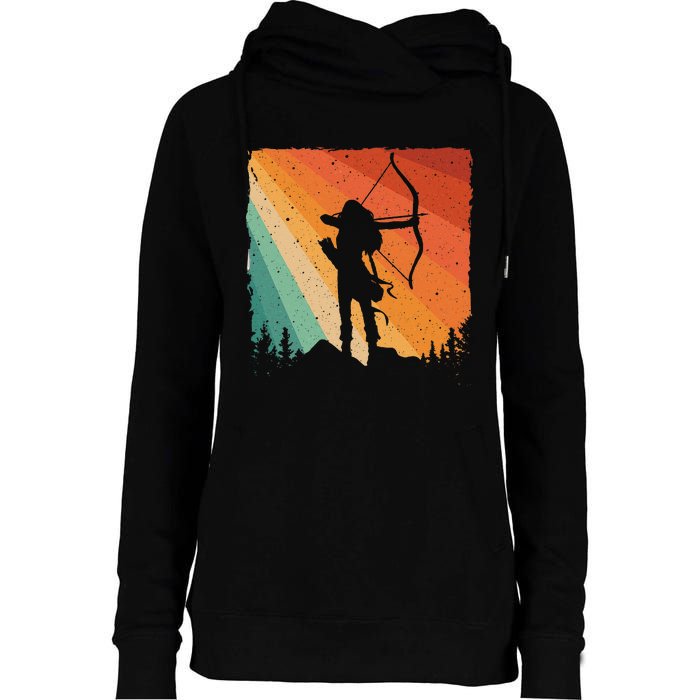 Cute Archery Design Archer Archery Lovers Womens Funnel Neck Pullover Hood