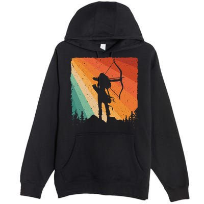 Cute Archery Design Archer Archery Lovers Premium Pullover Hoodie
