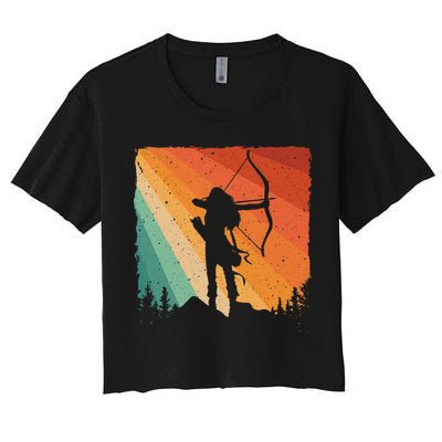 Cute Archery Design Archer Archery Lovers Crop Top