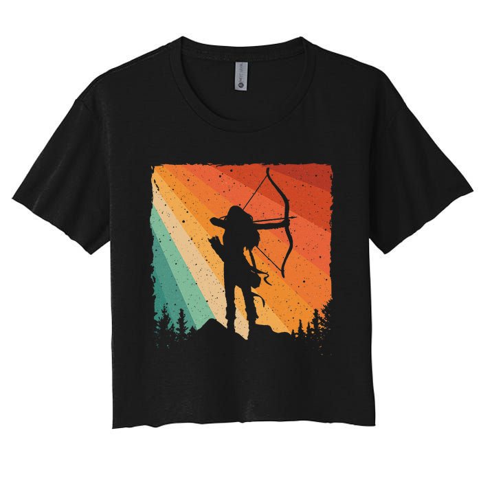 Cute Archery Design Archer Archery Lovers Women's Crop Top Tee