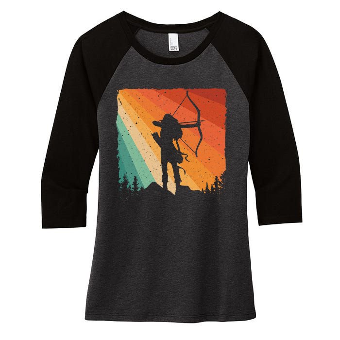 Cute Archery Design Archer Archery Lovers Women's Tri-Blend 3/4-Sleeve Raglan Shirt